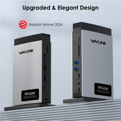 WAVLINK WL-UMD26 11 in 1 140W PD 3.1 USB-C 8K Displayport Charging Docking Station by WAVLINK