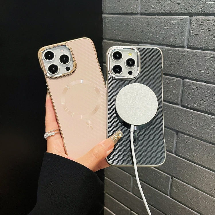 For iPhone 11 AG Carbon Fiber Frameless MagSafe Phone Case(Grey) - iPhone 11 Cases by buy2fix | Online Shopping UK | buy2fix