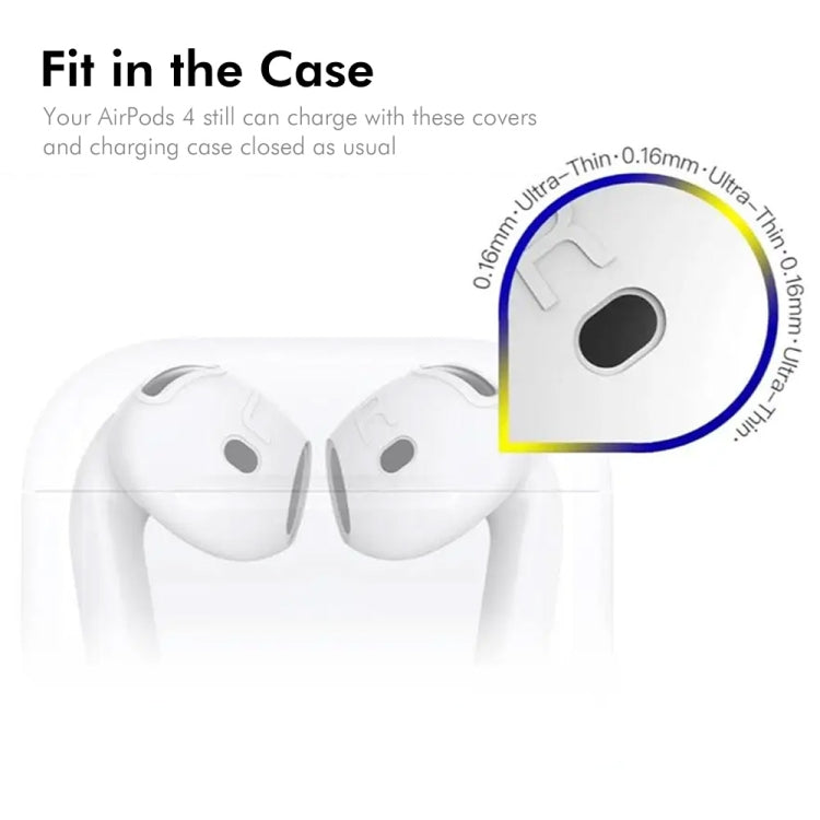 For Apple AirPods 4 2024 ENKAY Hat-Prince Thickened Silicone Case with Hook and Anti-lost Silicone Earbuds(Purple) - For AirPods 4 by ENKAY | Online Shopping UK | buy2fix