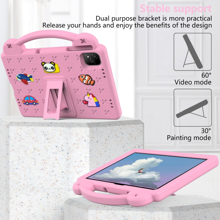 For Infinix Xpad 11 X1101 2024 Handle Kickstand Children EVA Shockproof Tablet Case(Pink) by buy2fix