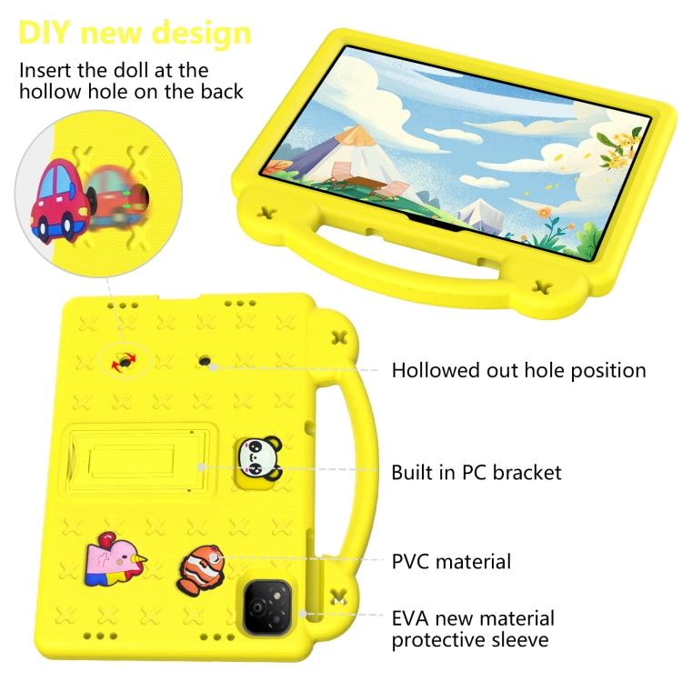 For Infinix Xpad 11 X1101 2024 Handle Kickstand Children EVA Shockproof Tablet Case(Yellow) - Others by buy2fix | Online Shopping UK | buy2fix