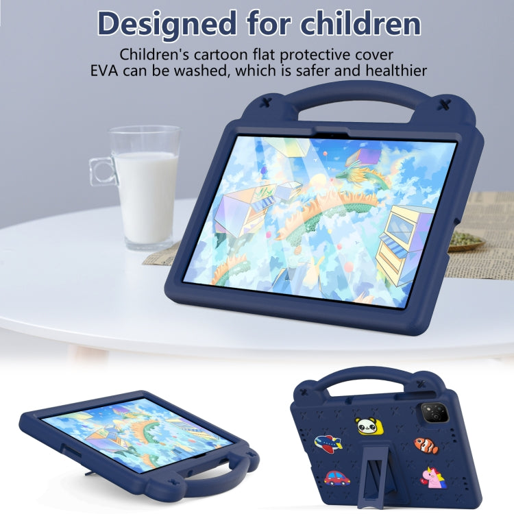 For Infinix Xpad 11 X1101 2024 Handle Kickstand Children EVA Shockproof Tablet Case(Navy Blue) by buy2fix