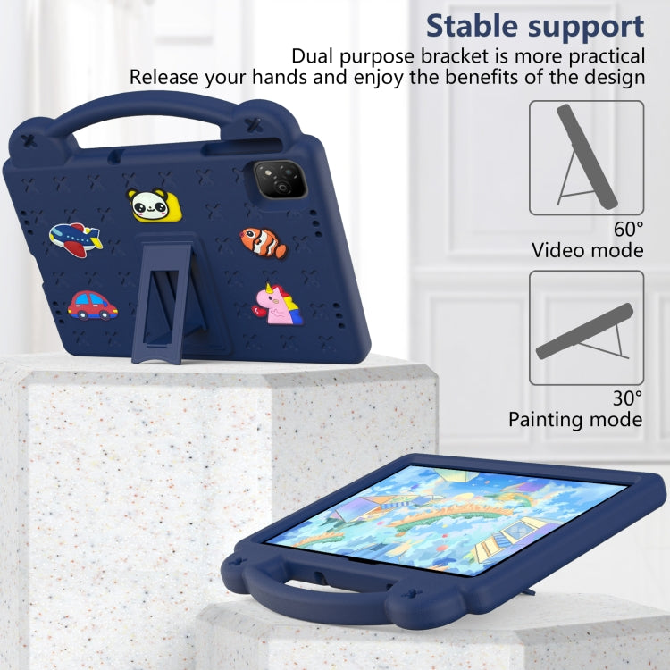 For Infinix Xpad 11 X1101 2024 Handle Kickstand Children EVA Shockproof Tablet Case(Navy Blue) by buy2fix