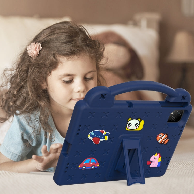 For Infinix Xpad 11 X1101 2024 Handle Kickstand Children EVA Shockproof Tablet Case(Navy Blue) by buy2fix