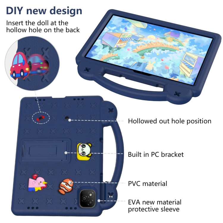 For Infinix Xpad 11 X1101 2024 Handle Kickstand Children EVA Shockproof Tablet Case(Navy Blue) by buy2fix