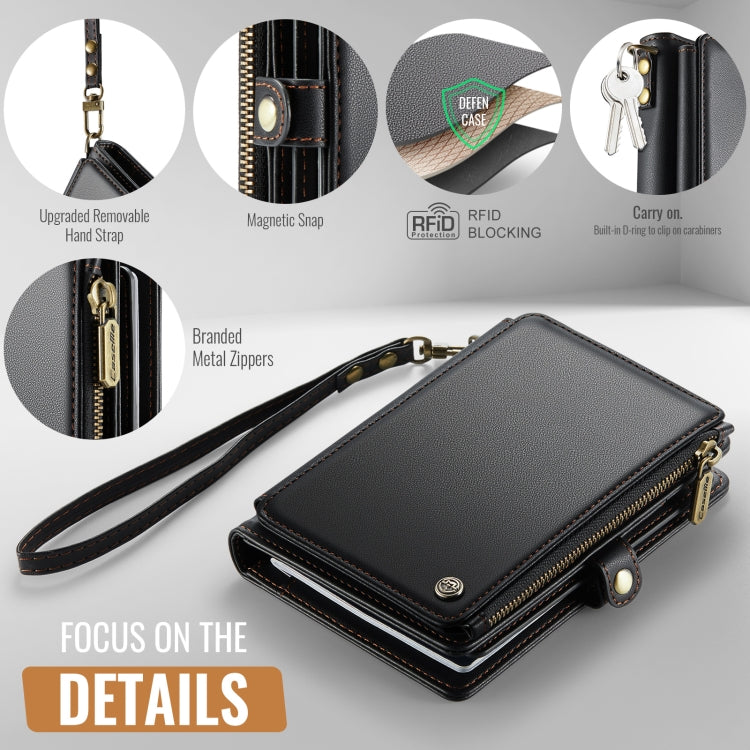 CaseMe-Me60 Multi-functional Anti-theft Swipe Passport Wallet(Black) by CaseMe