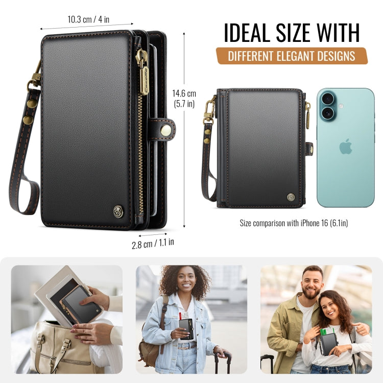 CaseMe-Me60 Multi-functional Anti-theft Swipe Passport Wallet(Black) by CaseMe