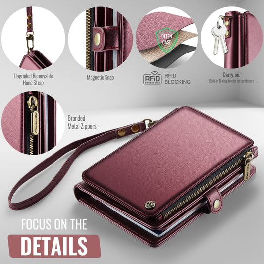 CaseMe-Me60 Multi-functional Anti-theft Swipe Passport Wallet(Red) by CaseMe