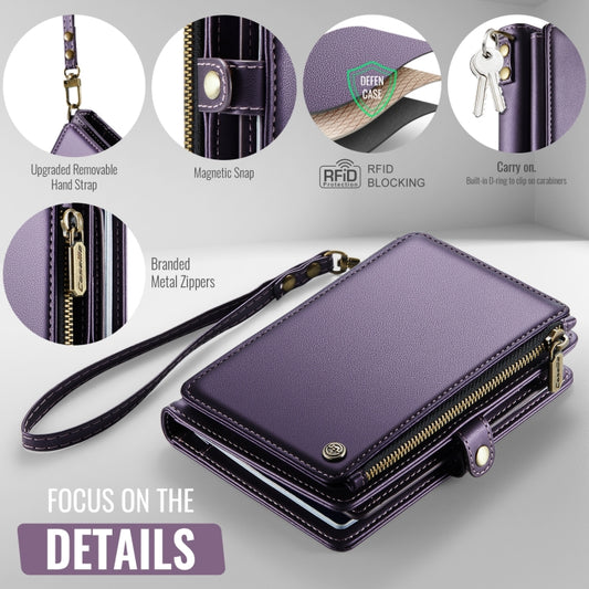 CaseMe-Me60 Multi-functional Anti-theft Swipe Passport Wallet(Purple) by CaseMe