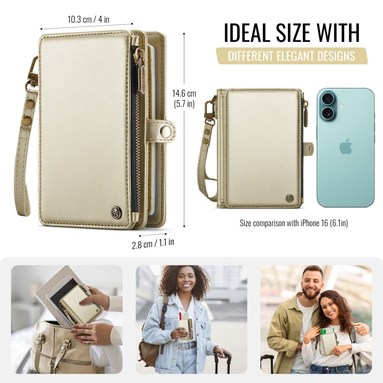 CaseMe-Me60 Multi-functional Anti-theft Swipe Passport Wallet(Gold) by CaseMe