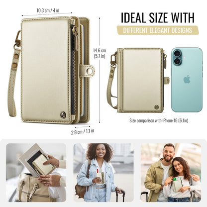 CaseMe-Me60 Multi-functional Anti-theft Swipe Passport Wallet(Gold) by CaseMe