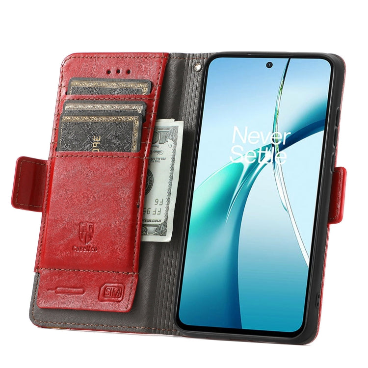 For TCL 50 5G CaseNeo Splicing Dual Magnetic Buckle Leather Phone Case(Red) - TCL by CaseNeo | Online Shopping UK | buy2fix