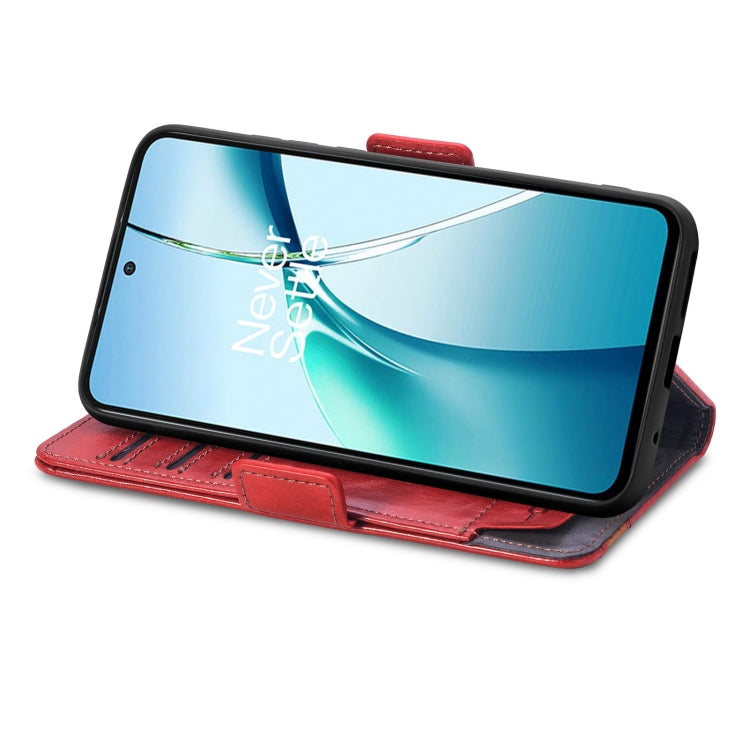 For TCL 50 5G CaseNeo Splicing Dual Magnetic Buckle Leather Phone Case(Red) - TCL by CaseNeo | Online Shopping UK | buy2fix