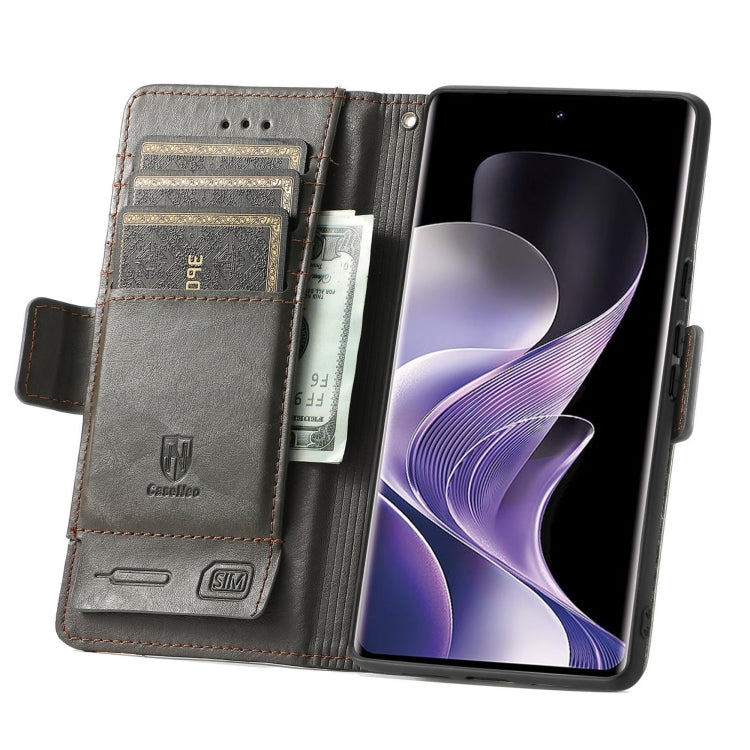 For TCL 50 Pro NxtPaper CaseNeo Splicing Dual Magnetic Buckle Leather Phone Case(Gray) - TCL by CaseNeo | Online Shopping UK | buy2fix