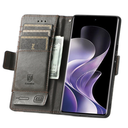 For TCL 50 Pro NxtPaper CaseNeo Splicing Dual Magnetic Buckle Leather Phone Case(Gray) - TCL by CaseNeo | Online Shopping UK | buy2fix