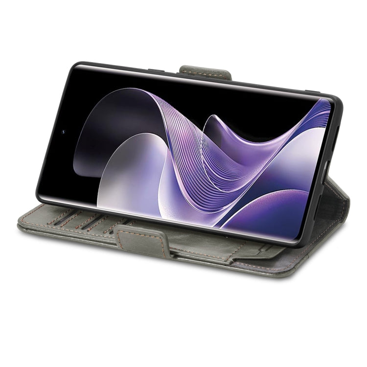 For TCL 50 Pro NxtPaper CaseNeo Splicing Dual Magnetic Buckle Leather Phone Case(Gray) - TCL by CaseNeo | Online Shopping UK | buy2fix