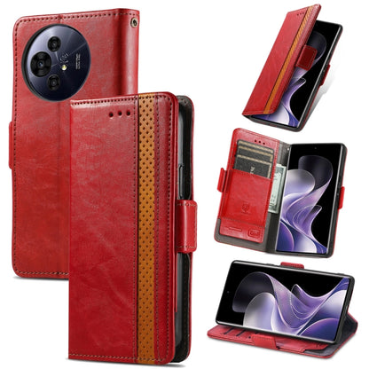 For TCL 50 Pro NxtPaper CaseNeo Splicing Dual Magnetic Buckle Leather Phone Case(Red) - TCL by CaseNeo | Online Shopping UK | buy2fix