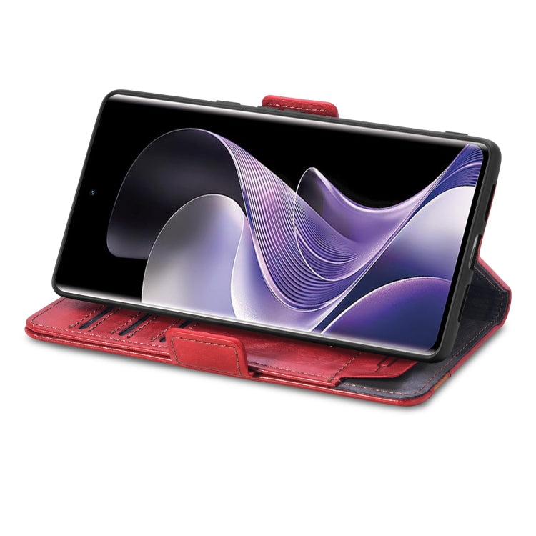 For TCL 50 Pro NxtPaper CaseNeo Splicing Dual Magnetic Buckle Leather Phone Case(Red) - TCL by CaseNeo | Online Shopping UK | buy2fix