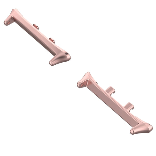 For Honor Watch 5 1 Pair 22mm Stainless Steel Metal Watch Band Connector(Rose Pink) by buy2fix