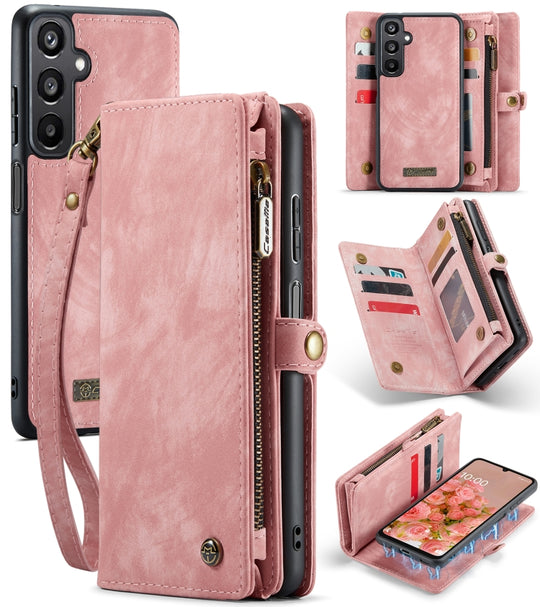For Samsung Galaxy A16 5G CaseMe 008 Detachable Multifunctional Leather Phone Case(Pink)