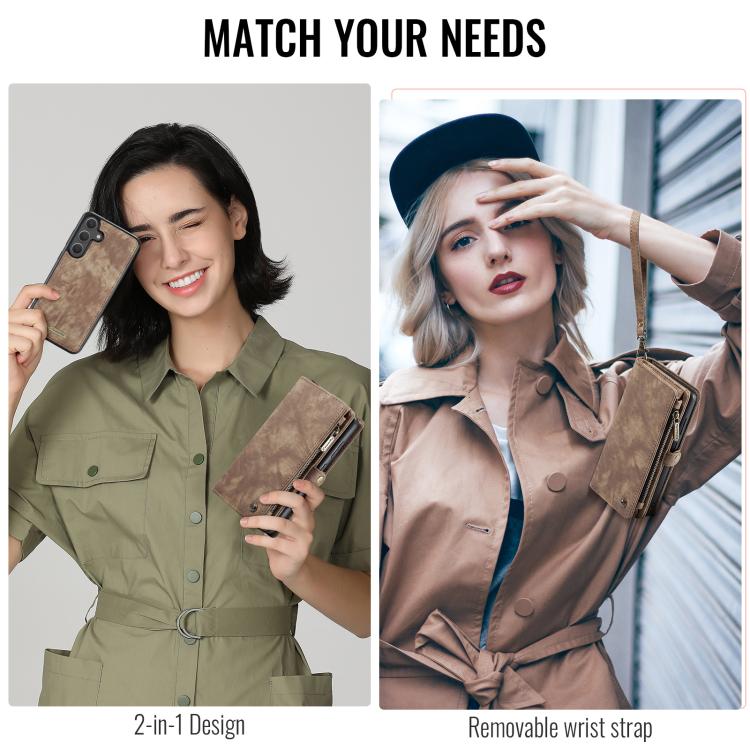 For Samsung Galaxy S25 5G CaseMe 008 Detachable Multifunctional Leather Phone Case(Brown) - Galaxy S25 5G Cases by CaseMe | Online Shopping UK | buy2fix