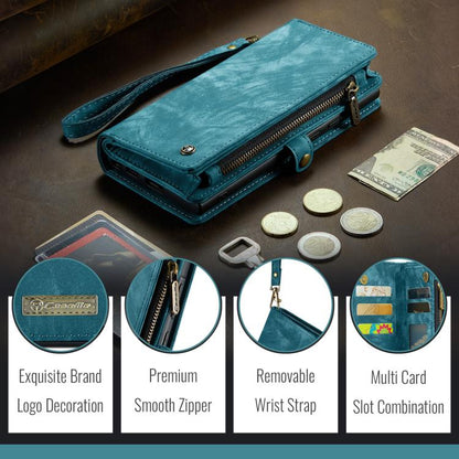 For Samsung Galaxy A36 CaseMe 008 Detachable Multifunctional Leather Phone Case(Blue) - Galaxy Phone Cases by CaseMe | Online Shopping UK | buy2fix