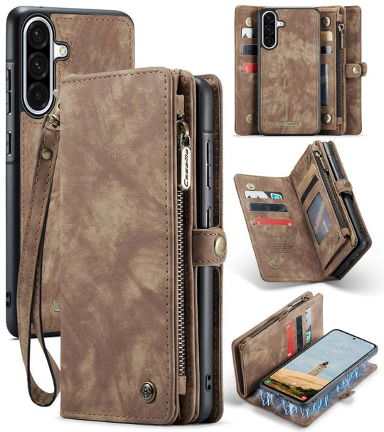 For Samsung Galaxy A36 5G CaseMe 008 Detachable Multifunctional Leather Phone Case(Brown)