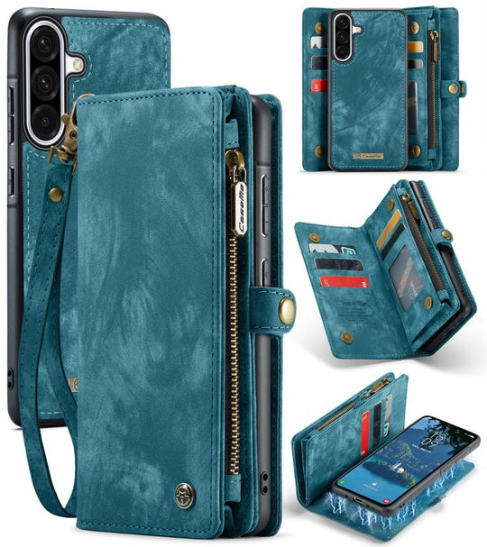 For Samsung Galaxy A56 5G CaseMe 008 Detachable Multifunctional Leather Phone Case(Blue)