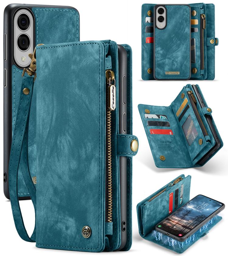 For Samsung Galaxy S25 Edge 5G CaseMe 008 Detachable Multifunctional Leather Phone Case(Blue) - Galaxy S25 Edge 5G Cases by CaseMe | Online Shopping UK | buy2fix