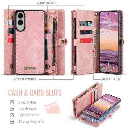 For Samsung Galaxy S25 Edge 5G CaseMe 008 Detachable Multifunctional Leather Phone Case(Pink) - Galaxy S25 Edge 5G Cases by CaseMe | Online Shopping UK | buy2fix