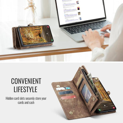 For Samsung Galaxy S25 Edge 5G CaseMe 008 Detachable Multifunctional Leather Phone Case(Brown) - Galaxy S25 Edge 5G Cases by CaseMe | Online Shopping UK | buy2fix