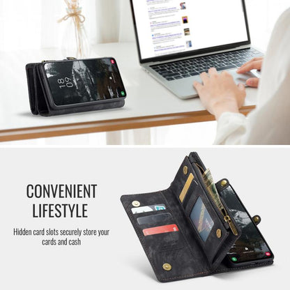 For Samsung Galaxy S25 Edge 5G CaseMe 008 Detachable Multifunctional Leather Phone Case(Black) - Galaxy S25 Edge 5G Cases by CaseMe | Online Shopping UK | buy2fix