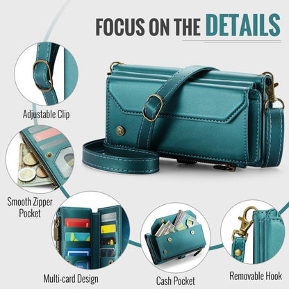 For Samsung Galaxy S25+ 5G CaseMe C36 Card Slots Zipper Wallet RFID Anti-theft Leather Phone Case(Blue) - Galaxy S25+ 5G Cases by CaseMe | Online Shopping UK | buy2fix