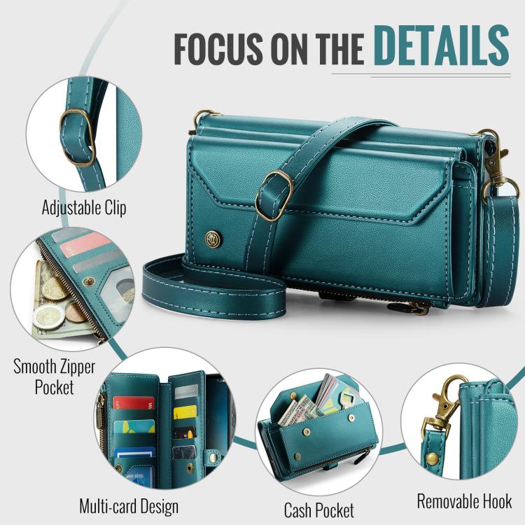 For Samsung Galaxy S25 Ultra 5G CaseMe C36 Card Slots Zipper Wallet RFID Anti-theft Leather Phone Case(Blue) - Galaxy S25 Ultra 5G Cases by CaseMe | Online Shopping UK | buy2fix