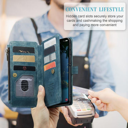 For Samsung Galaxy A56 CaseMe C30 Card Slots Zipper Wallet Leather Phone Case(Blue) - Galaxy Phone Cases by CaseMe | Online Shopping UK | buy2fix