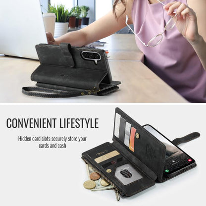 For Samsung Galaxy A56 CaseMe C30 Card Slots Zipper Wallet Leather Phone Case(Black) - Galaxy Phone Cases by CaseMe | Online Shopping UK | buy2fix