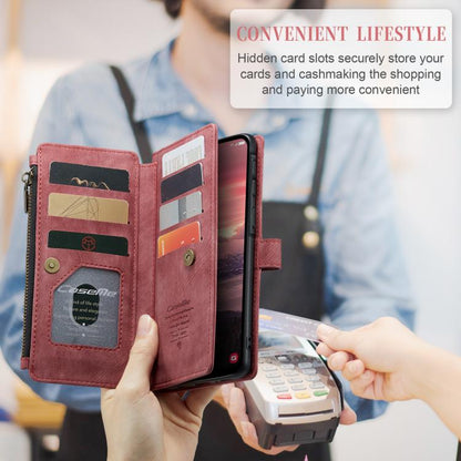 For Samsung Galaxy A56 CaseMe C30 Card Slots Zipper Wallet Leather Phone Case(Red) - Galaxy Phone Cases by CaseMe | Online Shopping UK | buy2fix