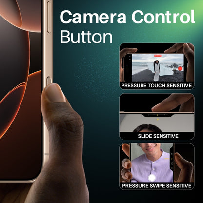 For iPhone 16 / 16 Plus / 16 Pro / 16 Pro Max NORTHJO 2Pcs Camera Control Button Protector Tempered Glass Film(Desert) - iPhone 16 Pro Max Tempered Glass by NORTHJO | Online Shopping UK | buy2fix