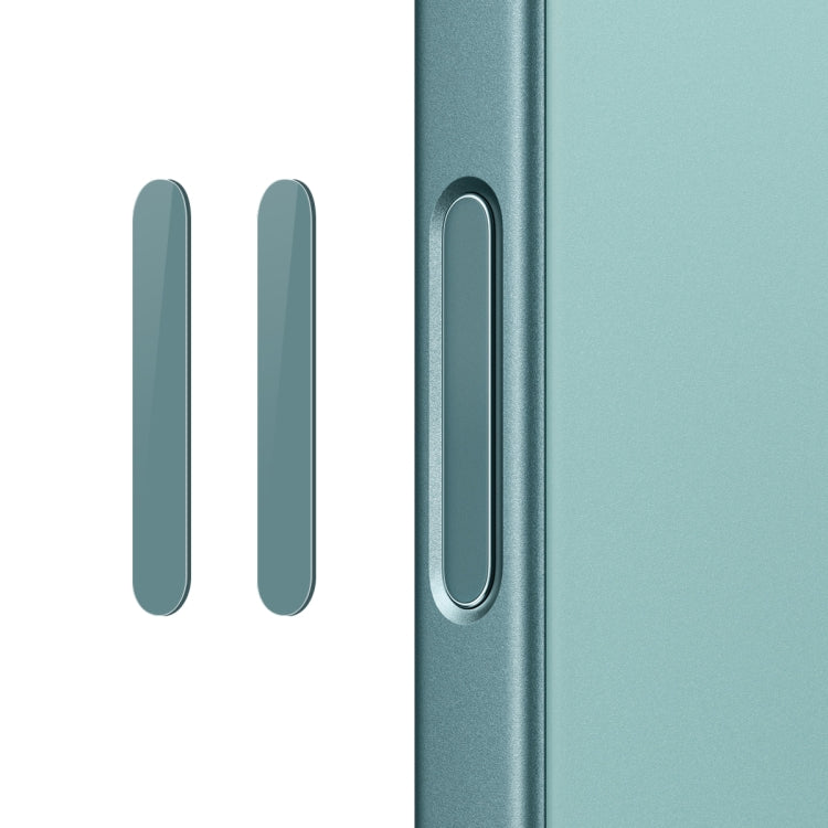 For iPhone 16 / 16 Plus / 16 Pro / 16 Pro Max NORTHJO 2Pcs Camera Control Button Protector Tempered Glass Film(Teal) - iPhone 16 Pro Max Tempered Glass by NORTHJO | Online Shopping UK | buy2fix