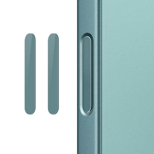 For iPhone 16 / 16 Plus / 16 Pro / 16 Pro Max NORTHJO 2Pcs Camera Control Button Protector Tempered Glass Film(Teal) - iPhone 16 Pro Max Tempered Glass by NORTHJO | Online Shopping UK | buy2fix