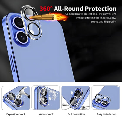 For iPhone 16 ENKAY Hat-Prince Card Slot Wallet TPU Back Leather Phone Case with Lens Film(Dark Blue) - iPhone 16 Cases by ENKAY | Online Shopping UK | buy2fix