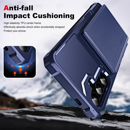 For Samsung Galaxy S24+ 5G ENKAY Hat-Prince Card Slot Wallet TPU Back Leather Phone Case with Lens Film(Cyan) - Galaxy S24+ 5G Cases by ENKAY | Online Shopping UK | buy2fix