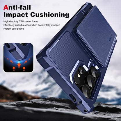 For Samsung Galaxy S24 Ultra 5G ENKAY Hat-Prince Card Slot Wallet TPU Back Leather Phone Case with Lens Film(Purple) - Galaxy S24 Ultra 5G Cases by ENKAY | Online Shopping UK | buy2fix