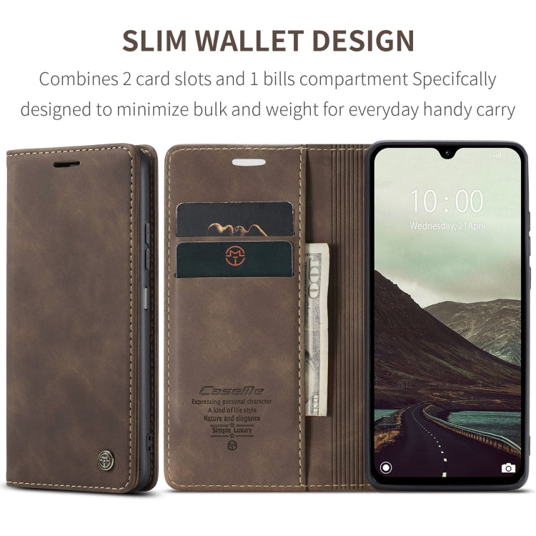 For Redmi 14C CaseMe 013 Multifunctional Horizontal Flip Leather Phone Case(Coffee) by CaseMe