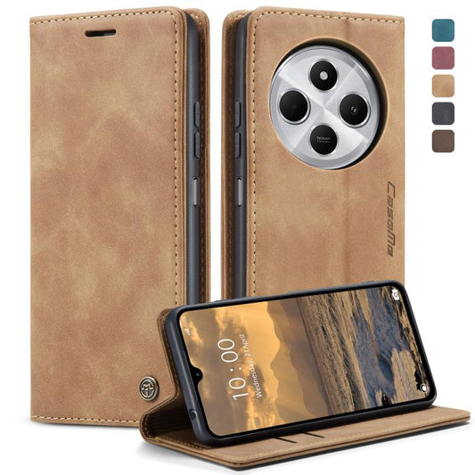 For Redmi 14C CaseMe 013 Multifunctional Horizontal Flip Leather Phone Case(Brown) by CaseMe