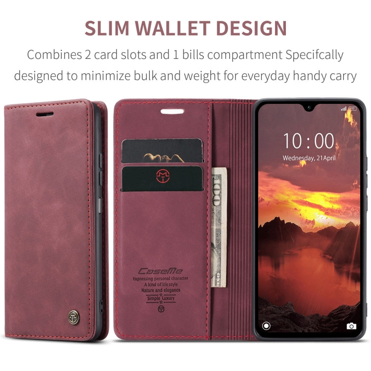 For Redmi 14C CaseMe 013 Multifunctional Horizontal Flip Leather Phone Case(Red) by CaseMe