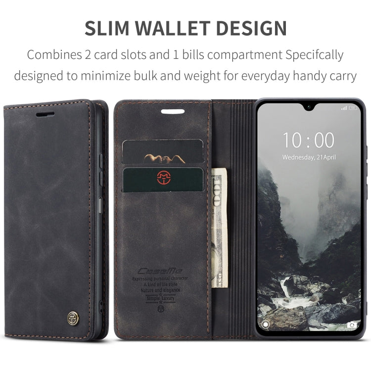 For Redmi 14C CaseMe 013 Multifunctional Horizontal Flip Leather Phone Case(Black) by CaseMe