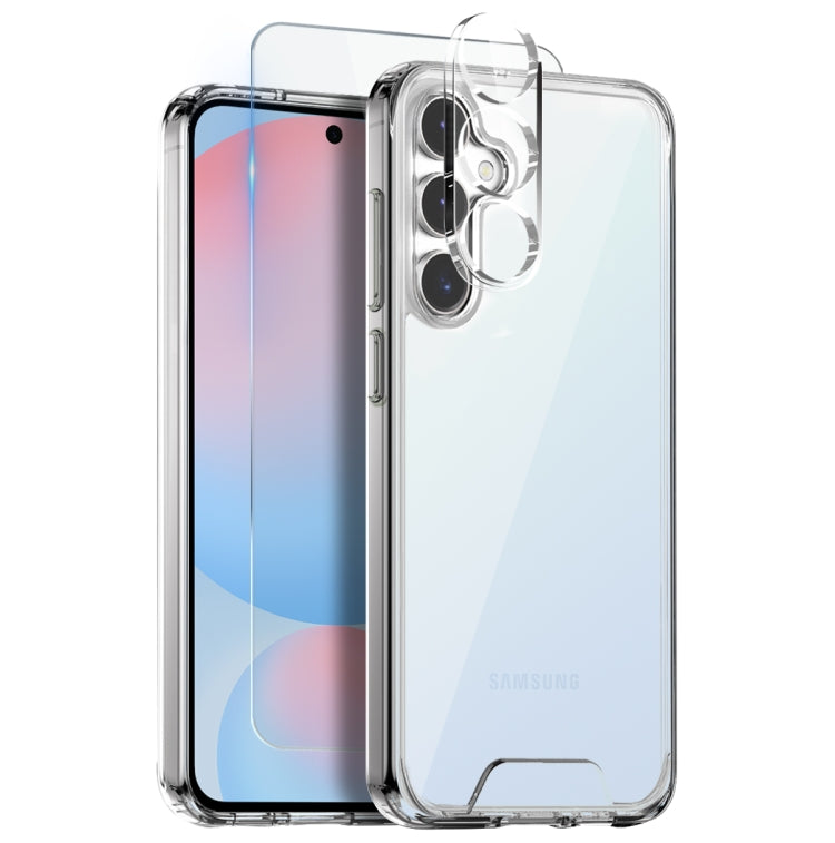 For Samsung Galaxy S24 FE 5G NORTHJO 3 in 1 Clear Phone Case with Screen Protector Lens Film - Galaxy S24 FE 5G Cases by NORTHJO | Online Shopping UK | buy2fix