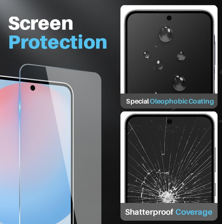 For Samsung Galaxy S24 FE 5G NORTHJO 3 in 1 Clear Phone Case with Screen Protector Lens Film - Galaxy S24 FE 5G Cases by NORTHJO | Online Shopping UK | buy2fix