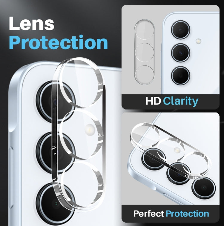 For Samsung Galaxy A55 5G NORTHJO 3 in 1 Clear Phone Case with Screen Protector Lens Film - Galaxy Phone Cases by NORTHJO | Online Shopping UK | buy2fix